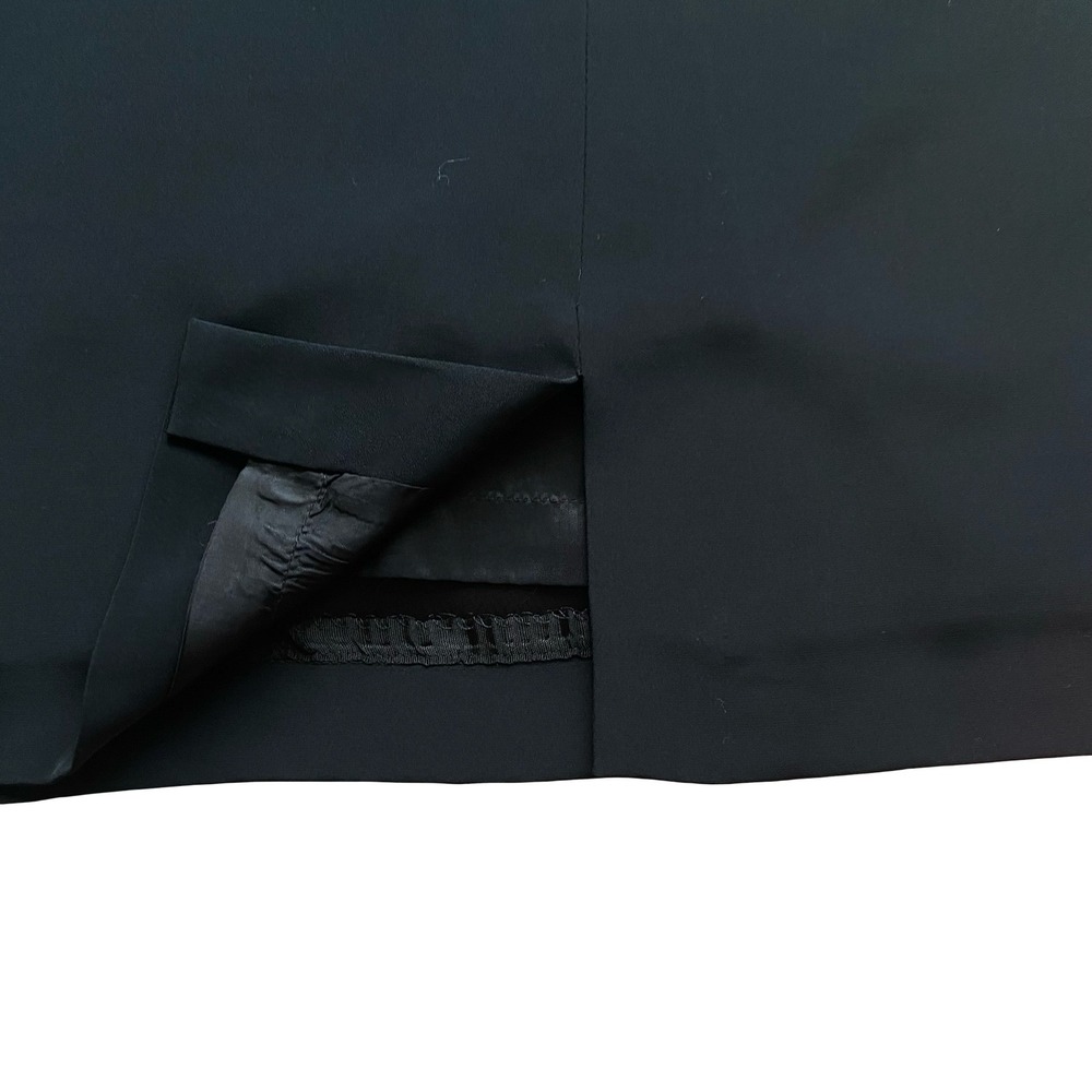 Jones New York Black V Neck Dress Satin Trim Cap Sleeve Women's Size 10 - Picture 8 of 11